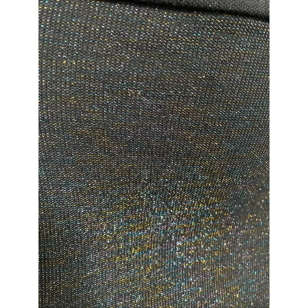 See by Chloe Mini Skirt Black Metallic Shimmer Knit Wool Blend High Waist 4 S